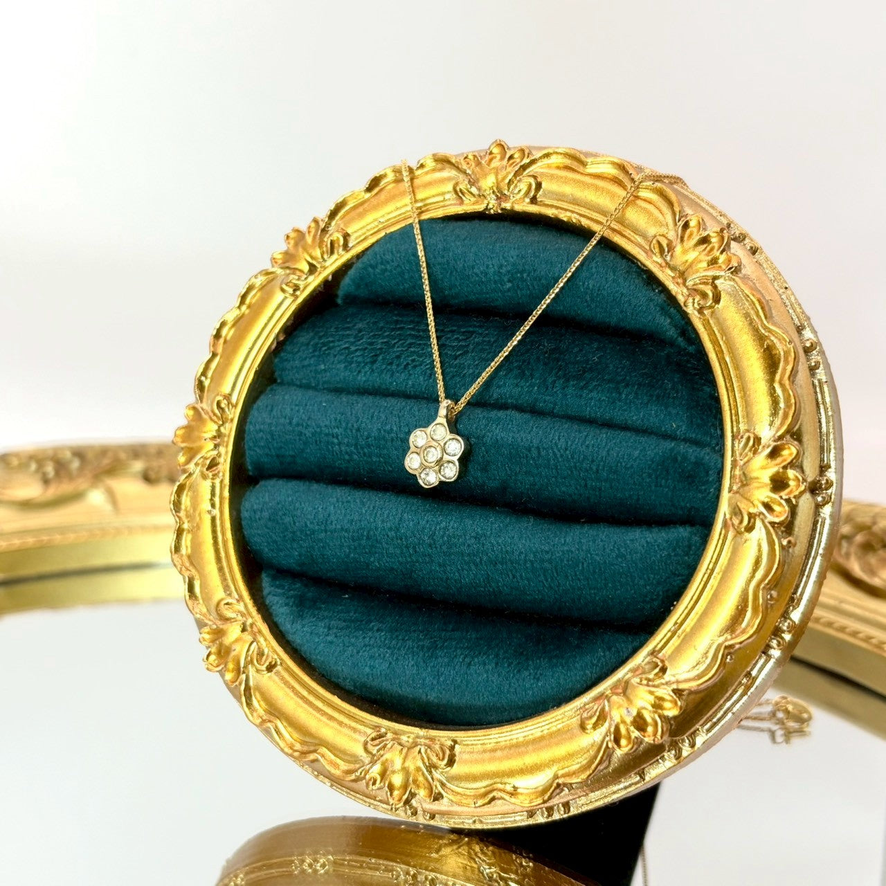 Dior 水鑽花朵項鍊|Dior Rhinestone Floral Necklace