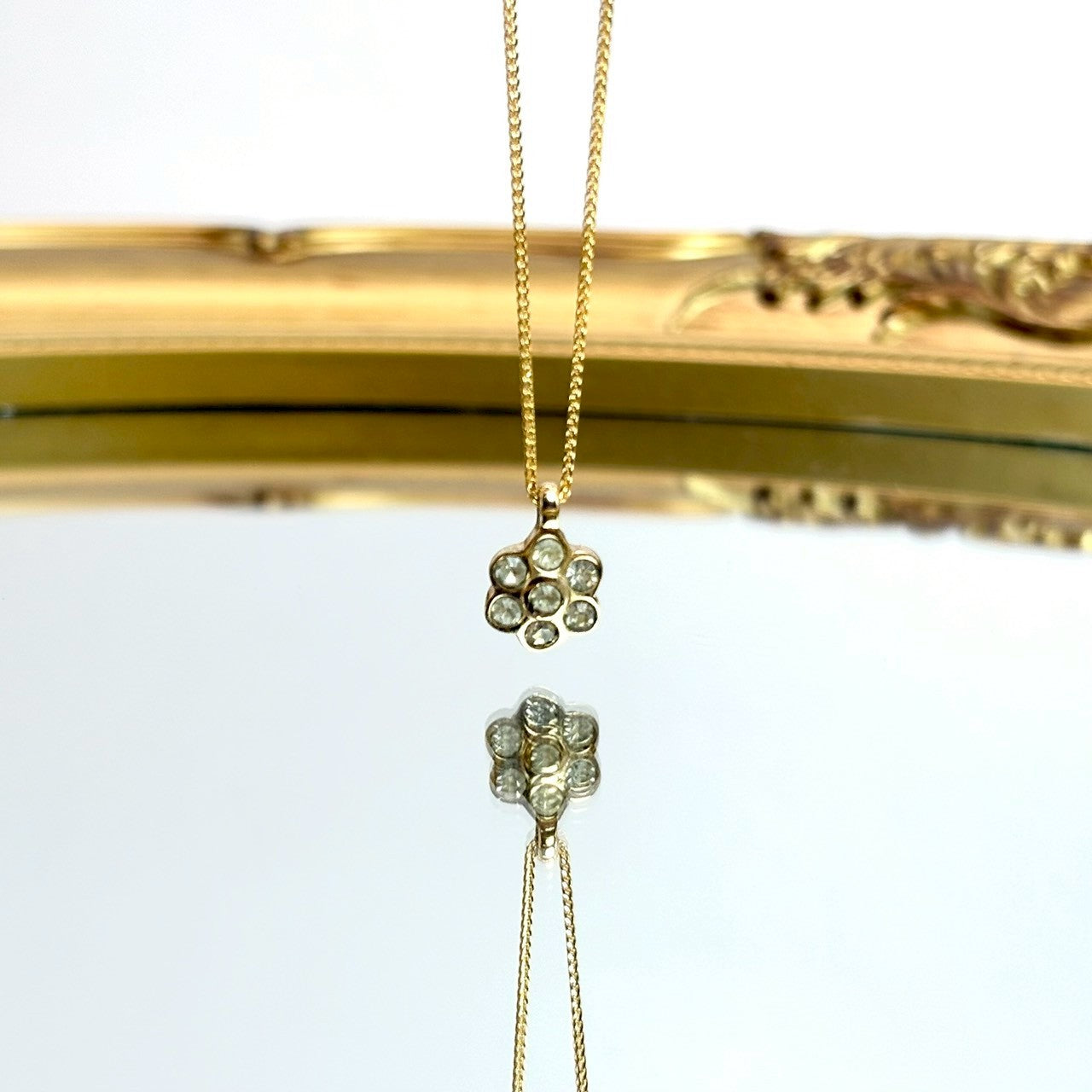 Dior 水鑽花朵項鍊|Dior Rhinestone Floral Necklace