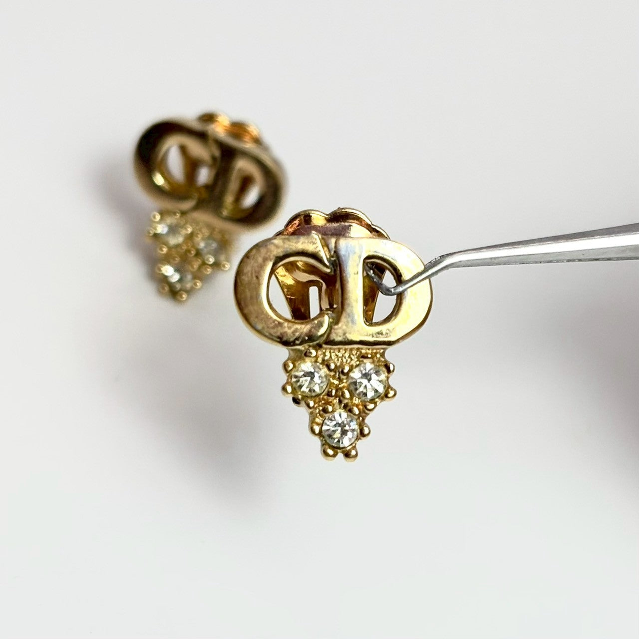 ✨ Dior Logo 水鑽耳夾 | Dior Crystal Logo Clip-On Earrings ✨