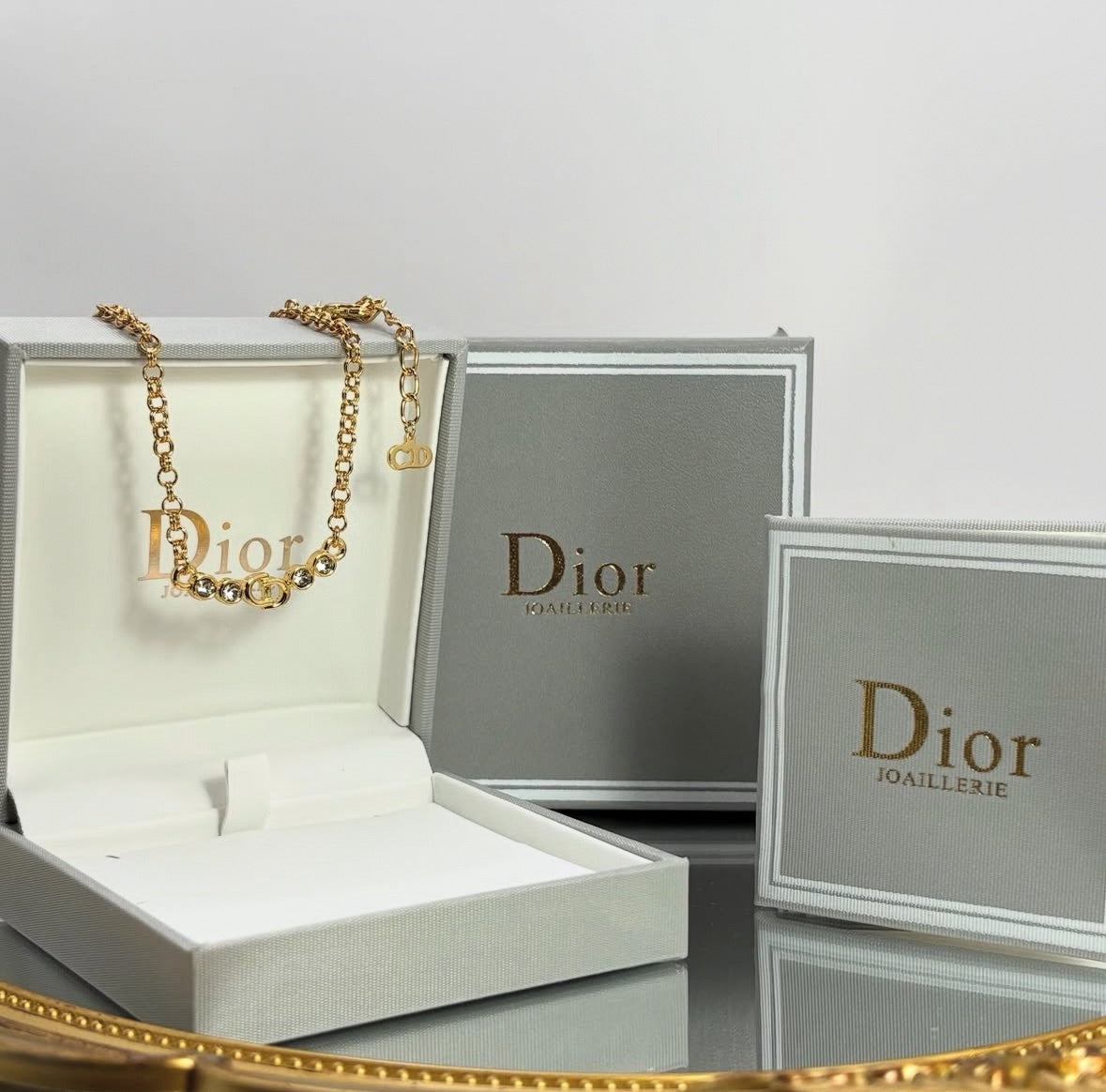 Dior 金標微光|CD Crystal Glow Necklace —Gold Ver.