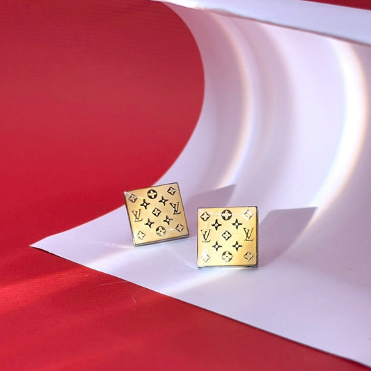 LV Monogram 幾何耳針 | LV Monogram Geometric Stud Earrings