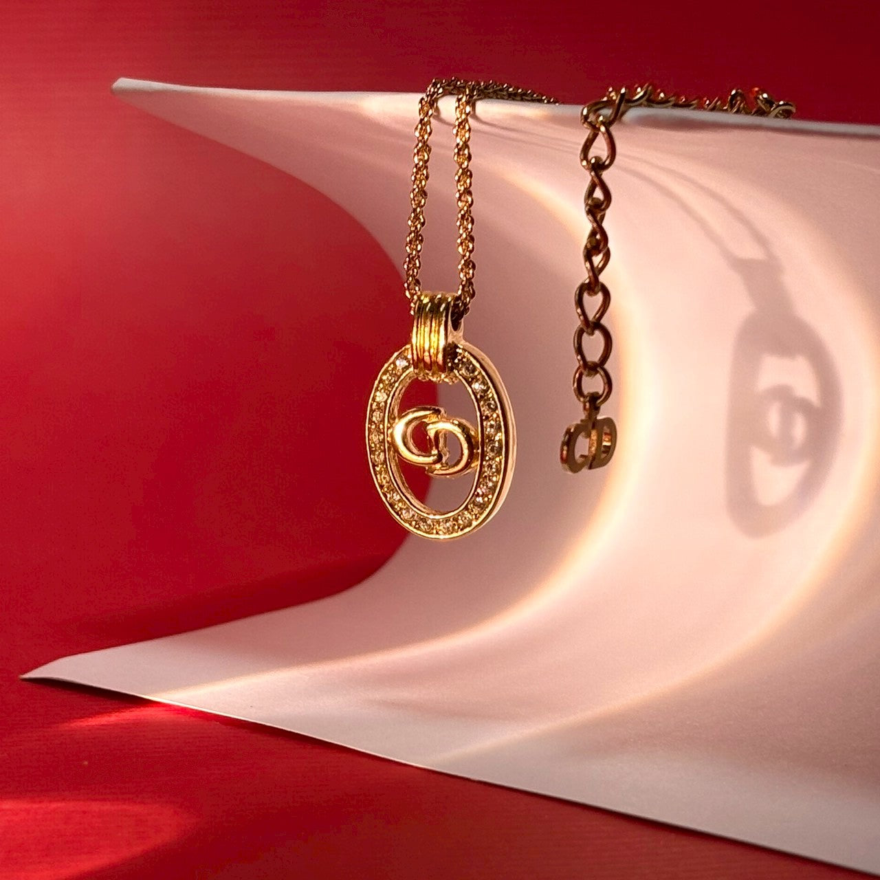 Dior 經典交疊徽記項鍊 | Dior Interlocking CD Crystal Necklace