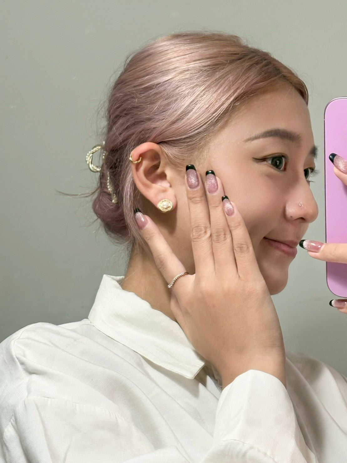 ✨ Dior 光暈珍珠耳針 | Dior Pearl &amp; Crystal Stud Earrings ✨