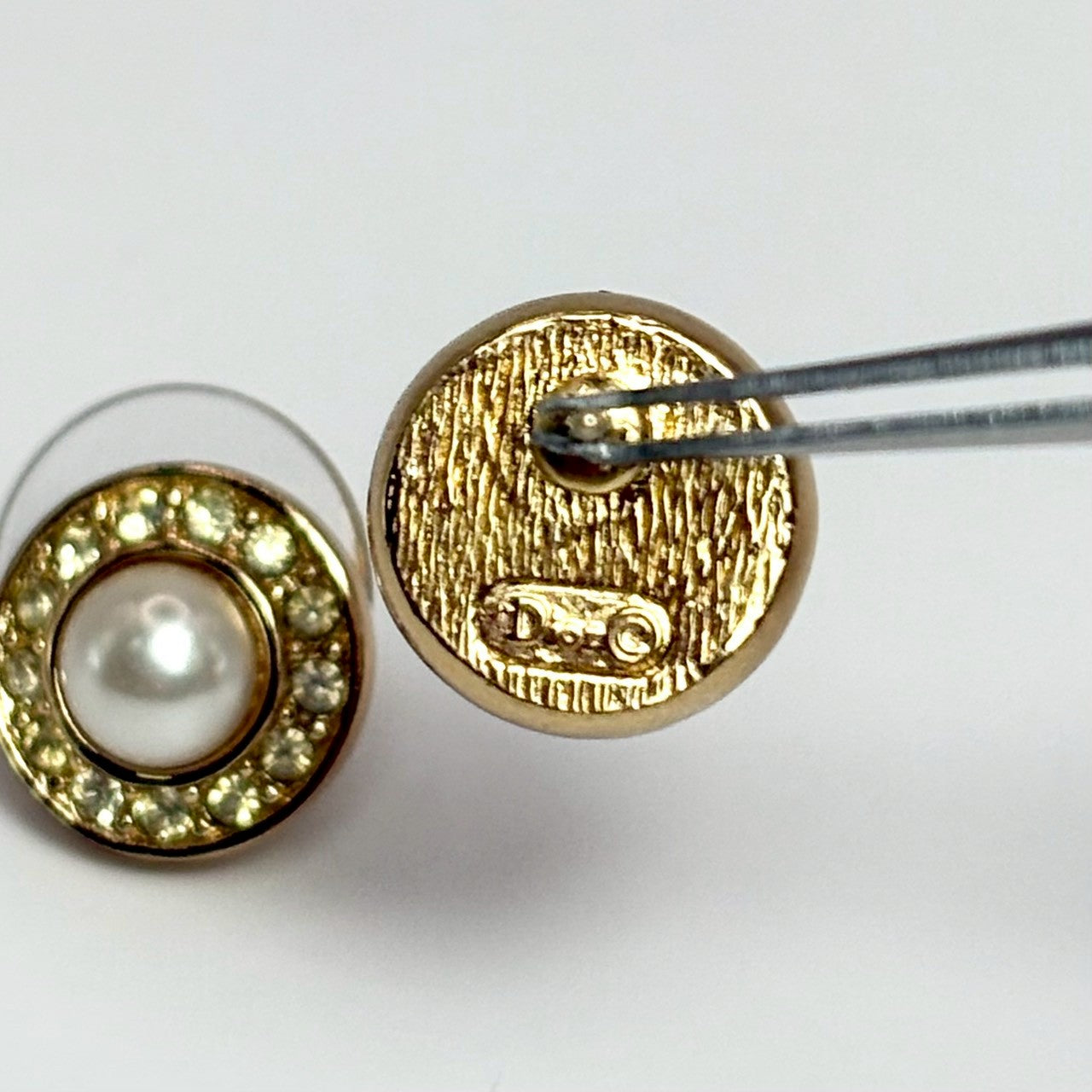 ✨ Dior 光暈珍珠耳針 | Dior Pearl &amp; Crystal Stud Earrings ✨